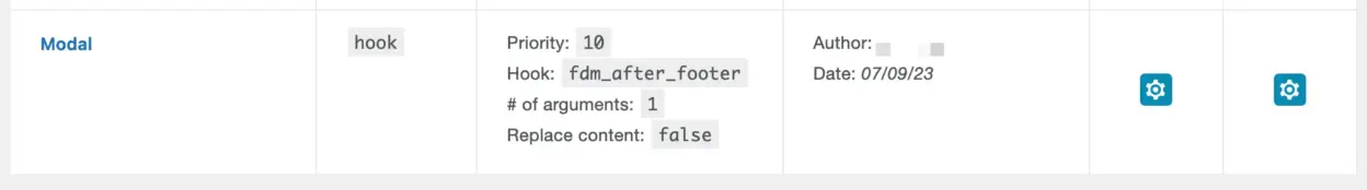 Builderius hook template properties