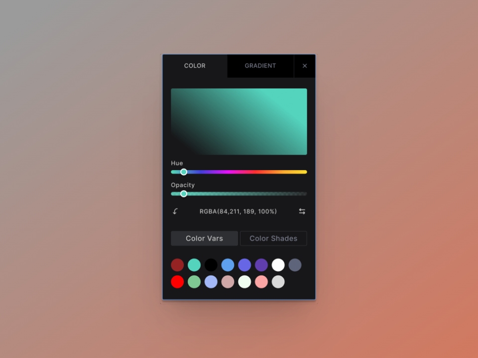 Builderius Color & Gradient Picker