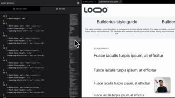 A view of CSS code editor, local All CSS scope