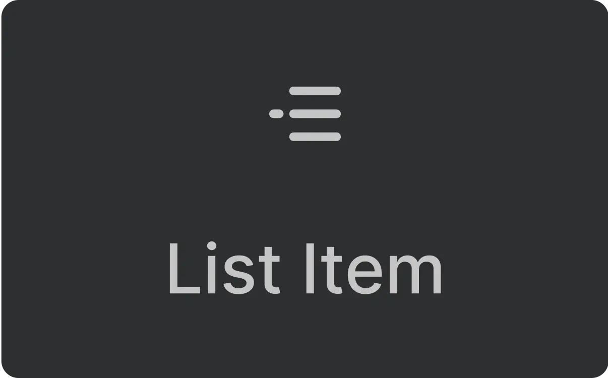 Element list item