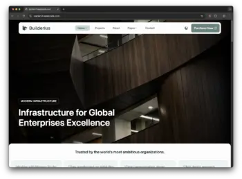 Starter site homepage hero section